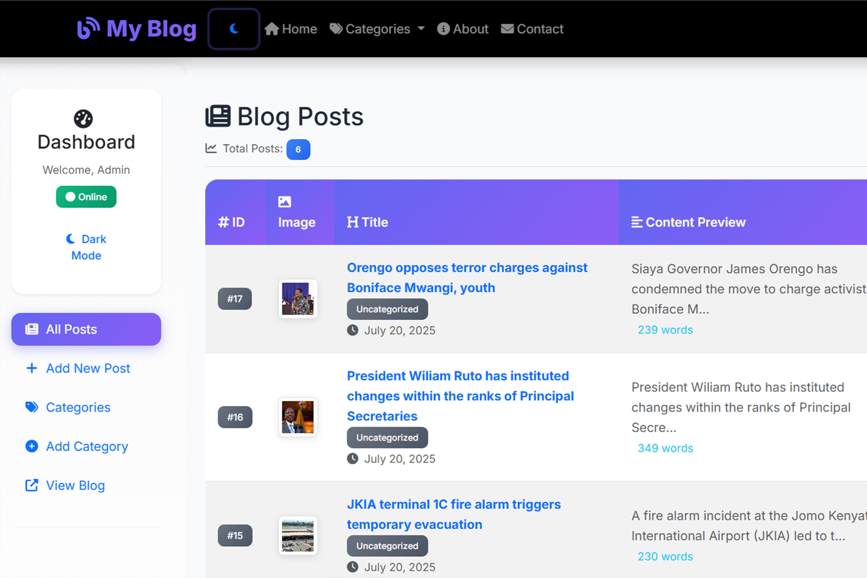 Blog System